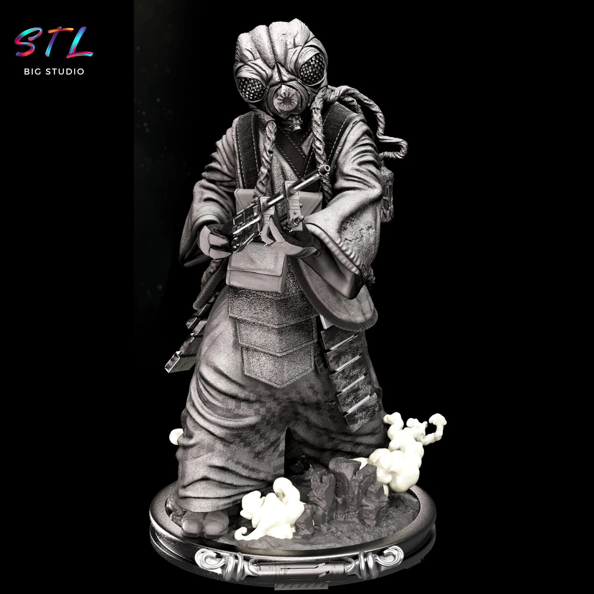 Zuckuss STL for 3D Printing | Star Wars Model — view 1