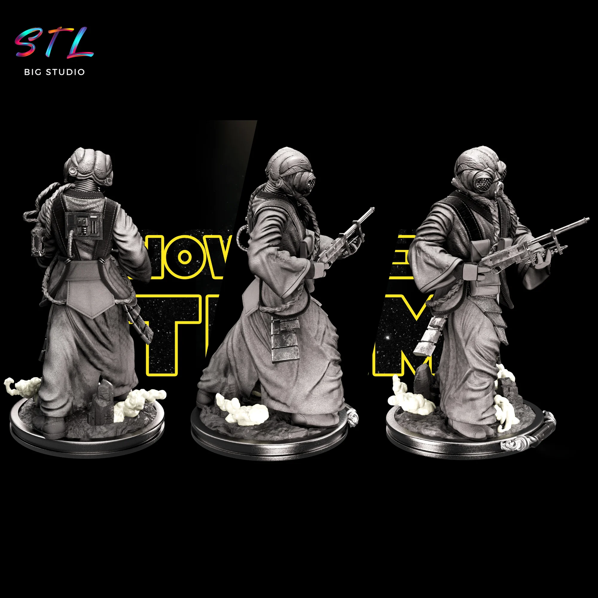 Zuckuss STL for 3D Printing | Star Wars Model — view 2
