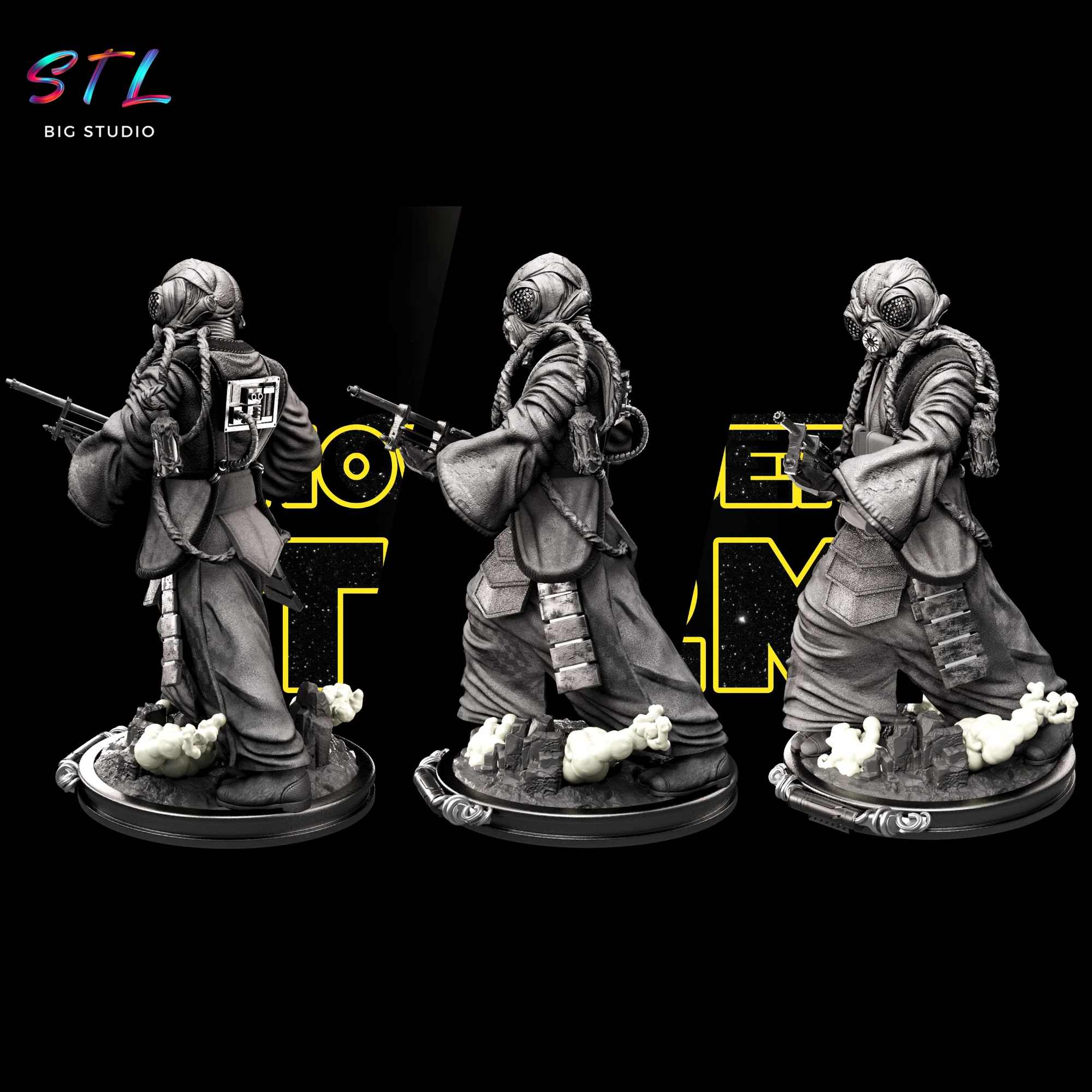 Zuckuss STL for 3D Printing | Star Wars Model — view 3