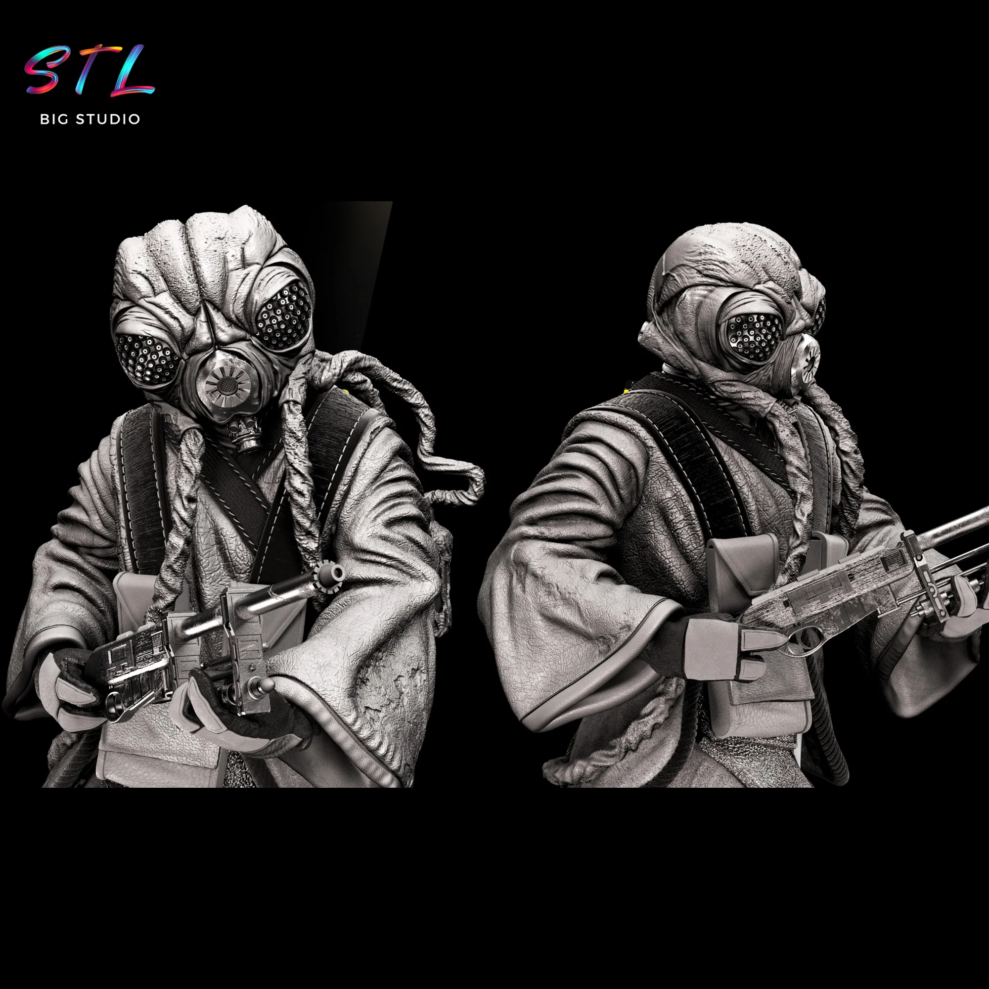 Zuckuss STL for 3D Printing | Star Wars Model — view 4