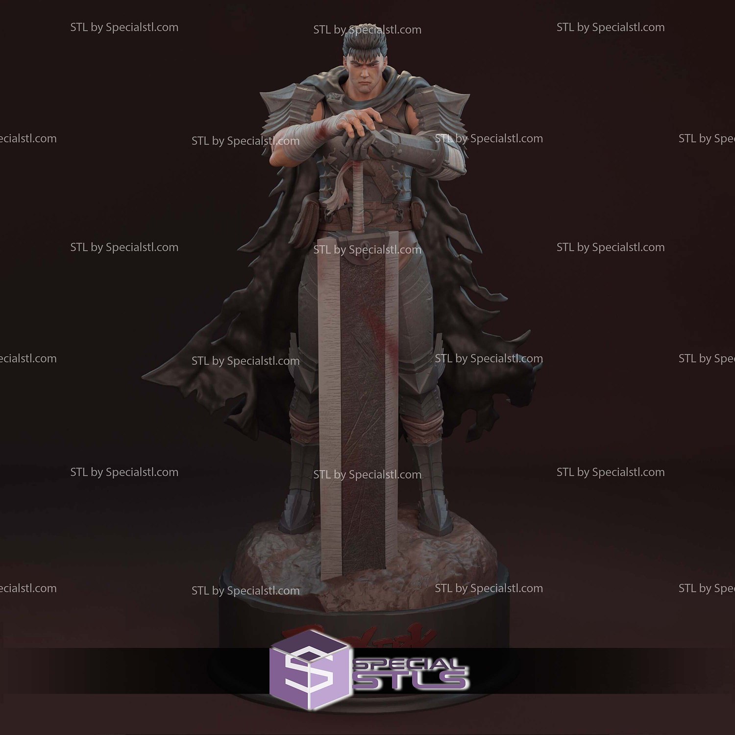 Berserk Gut Standalone Pose 3D Printer Files STL Model — view 3