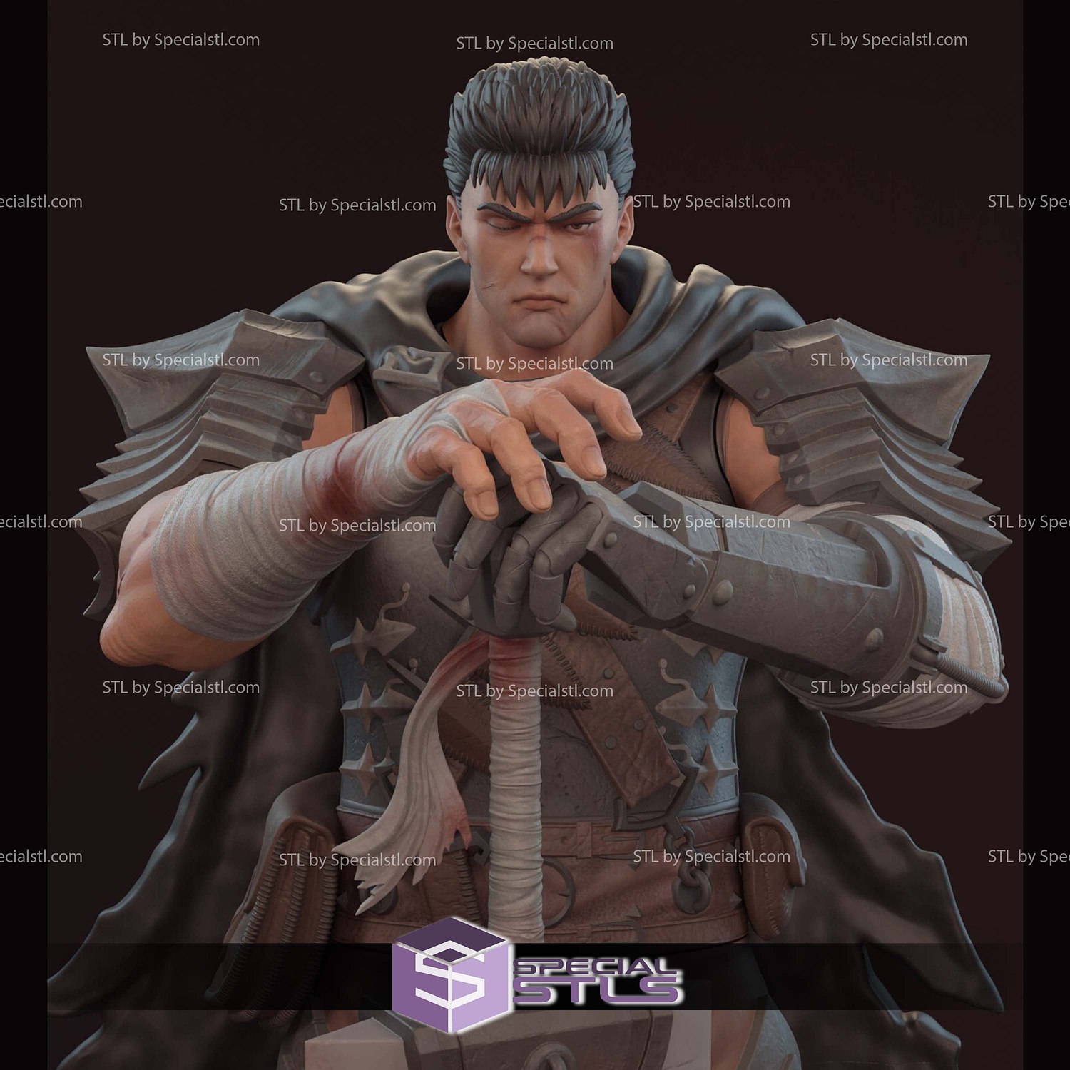 Berserk Gut Standalone Pose 3D Printer Files STL Model — view 4