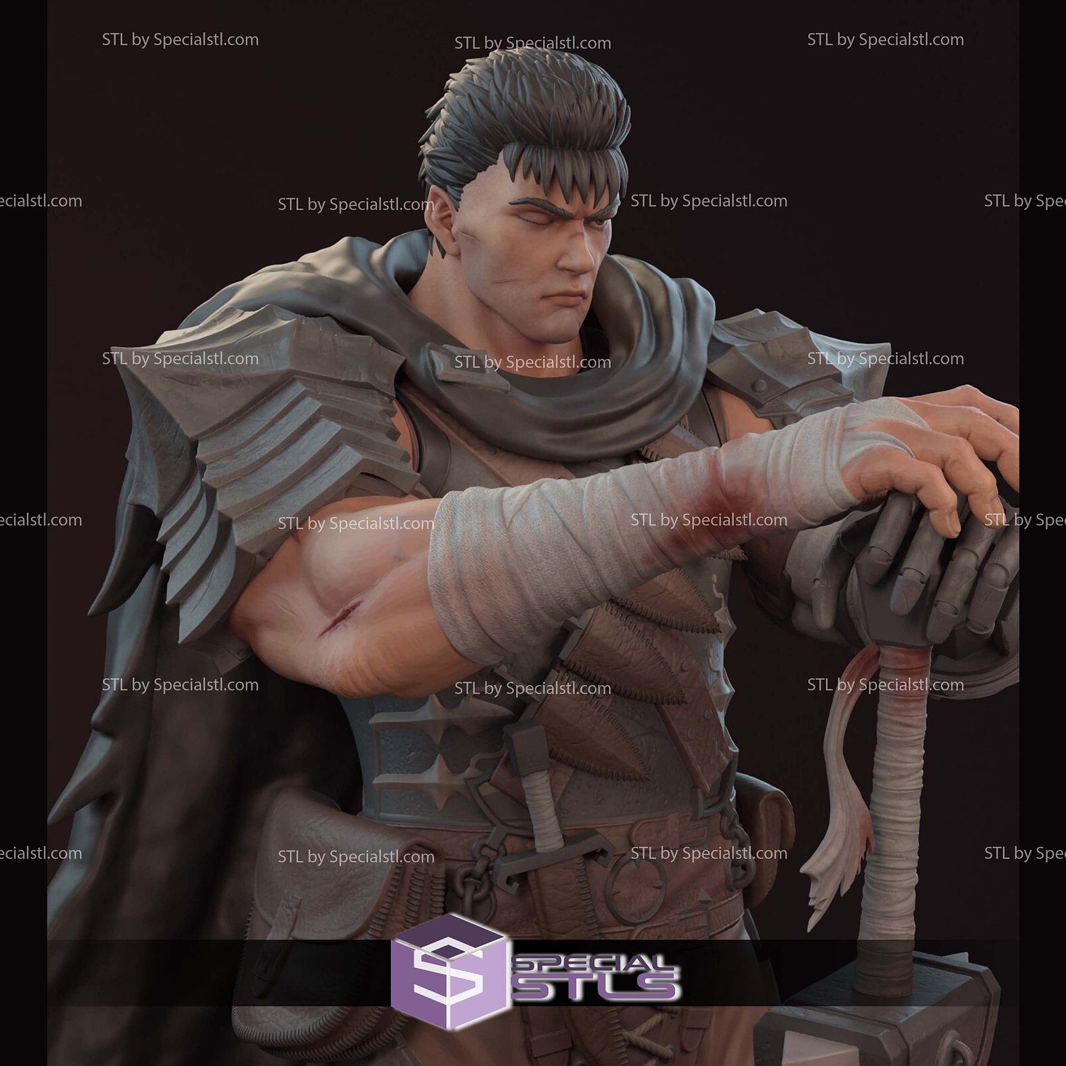 Berserk Gut Standalone Pose 3D Printer Files STL Model — view 5