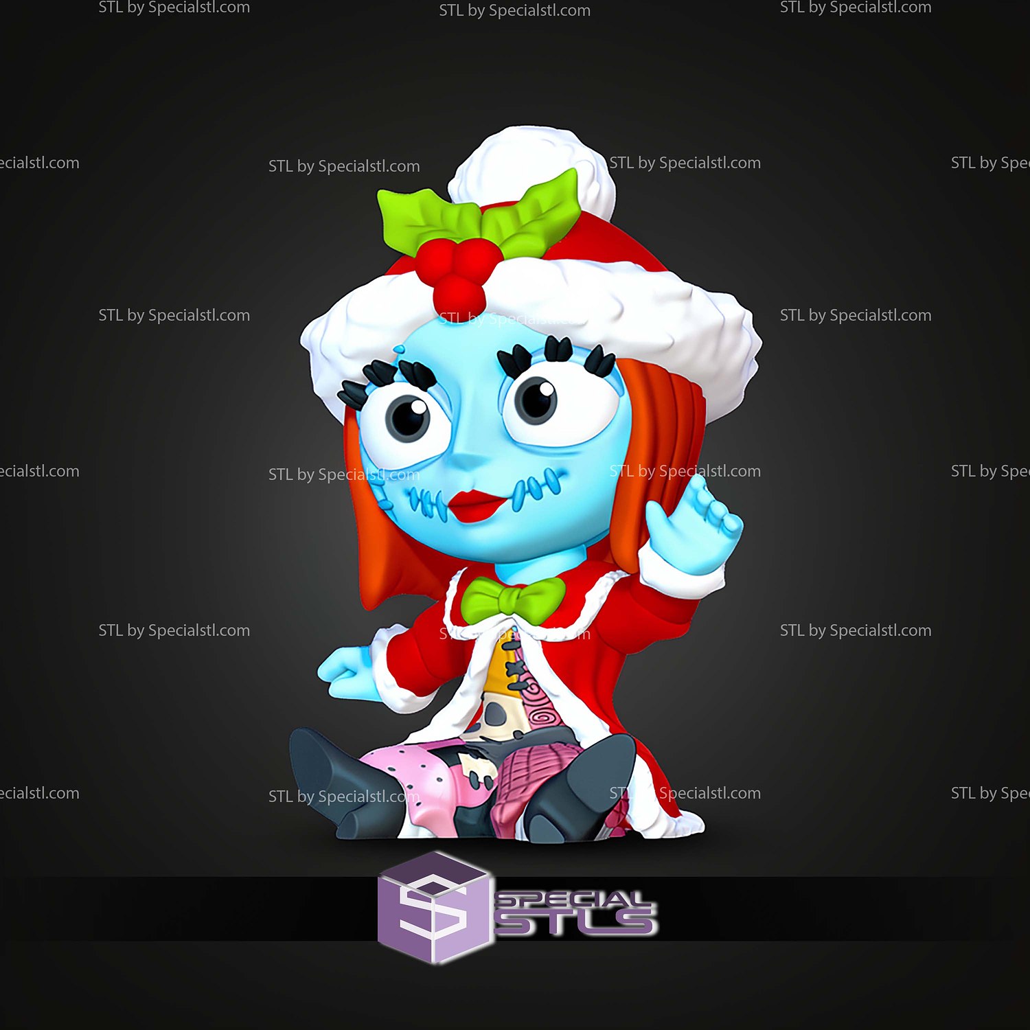 Super Basic STL Christmas Costume Sally MultiColor 3D Model — view 2