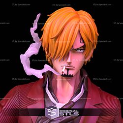 Sanji Vinsmoke One Piece 3D Model Sculpture STL Model