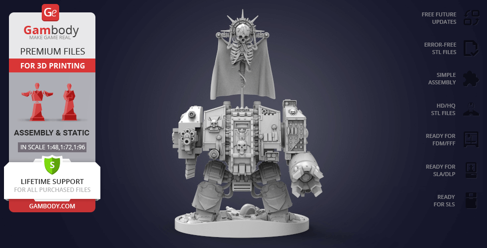 Dreadnought 3D Printing Model | Assembly STL Model
