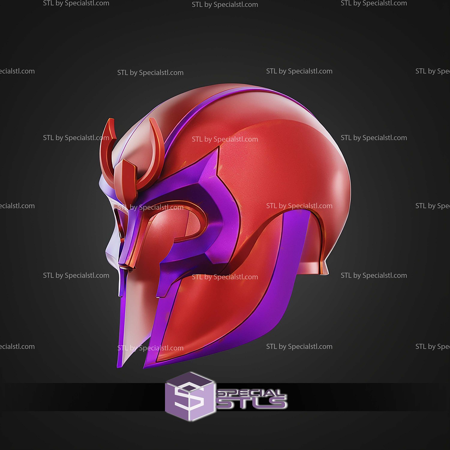 Cosplay STL Files Magneto Odyssey Helmet 3D Model — view 2