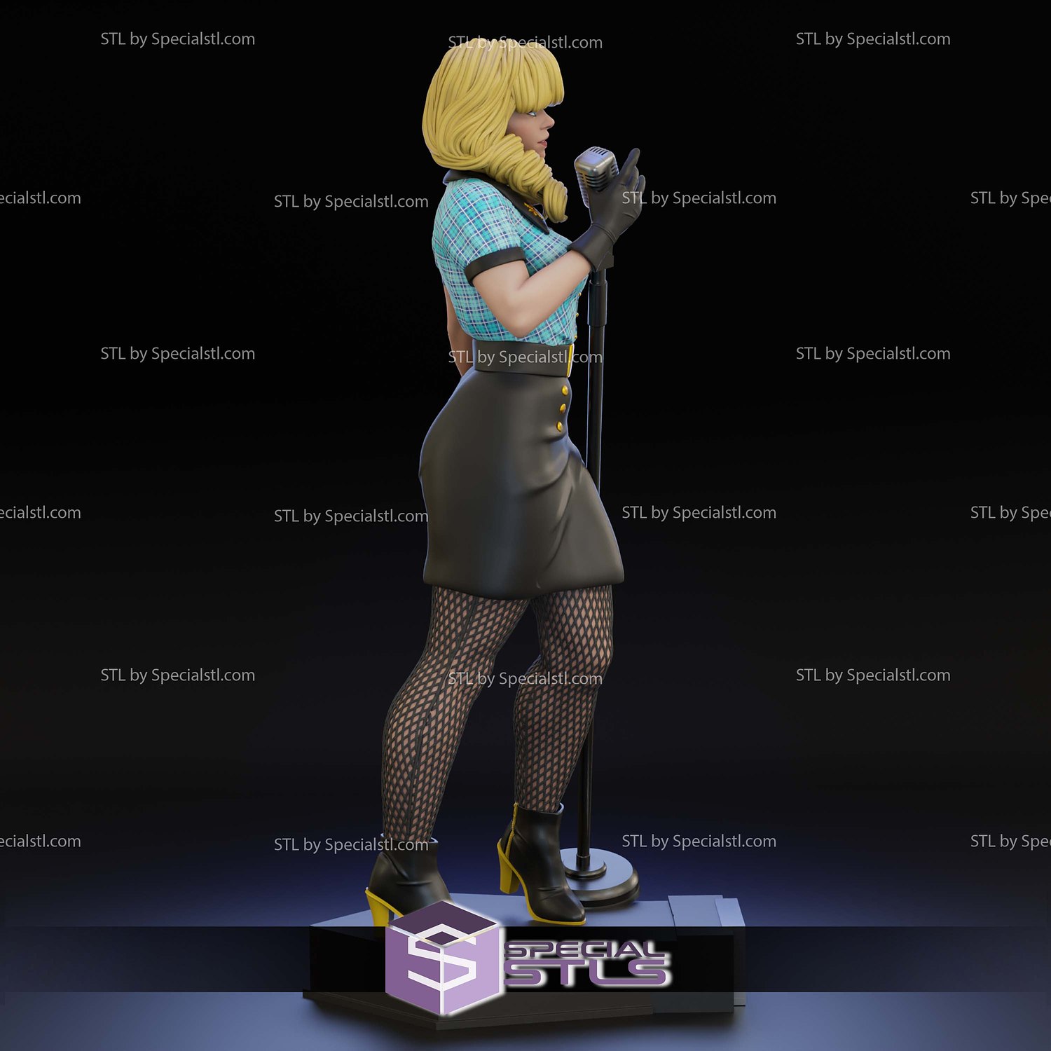 Black Canary Canario Negro 3D Printer Files STL Model — view 2
