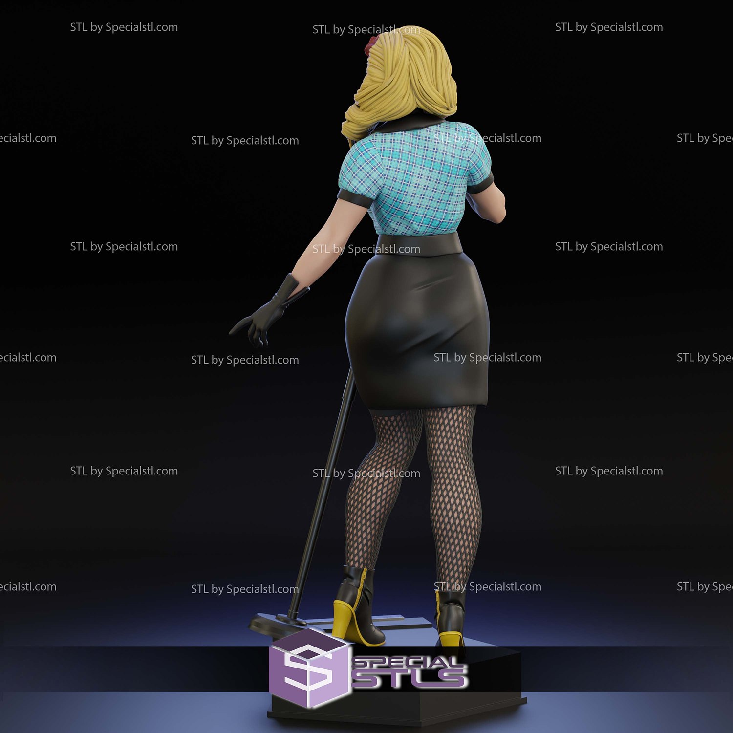 Black Canary Canario Negro 3D Printer Files STL Model — view 3