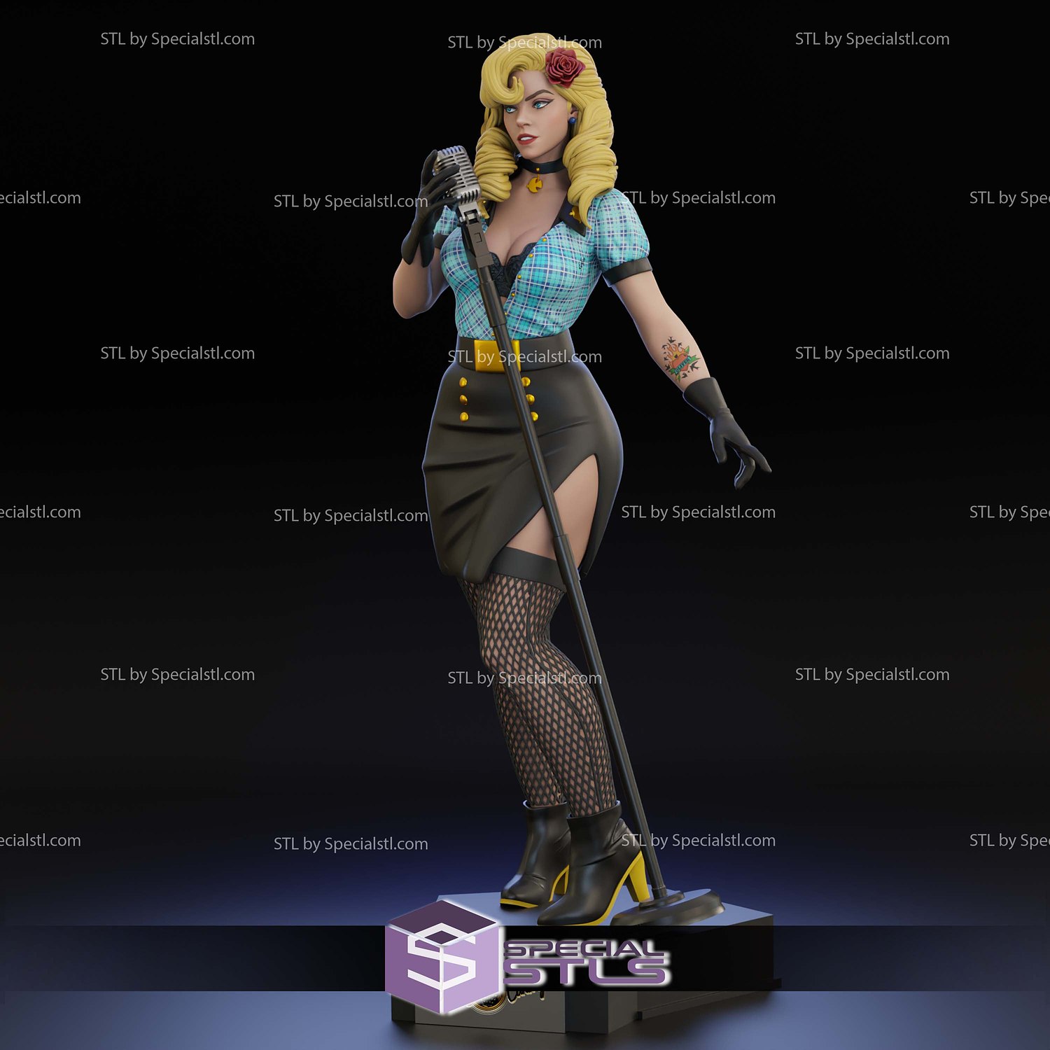 Black Canary Canario Negro 3D Printer Files STL Model — view 5