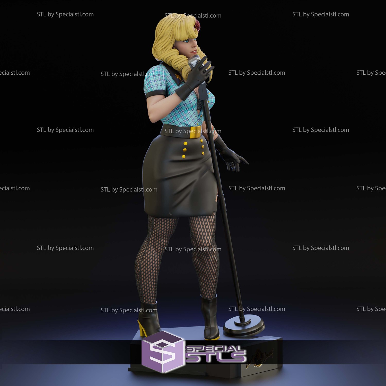 Black Canary Canario Negro 3D Printer Files STL Model — view 6