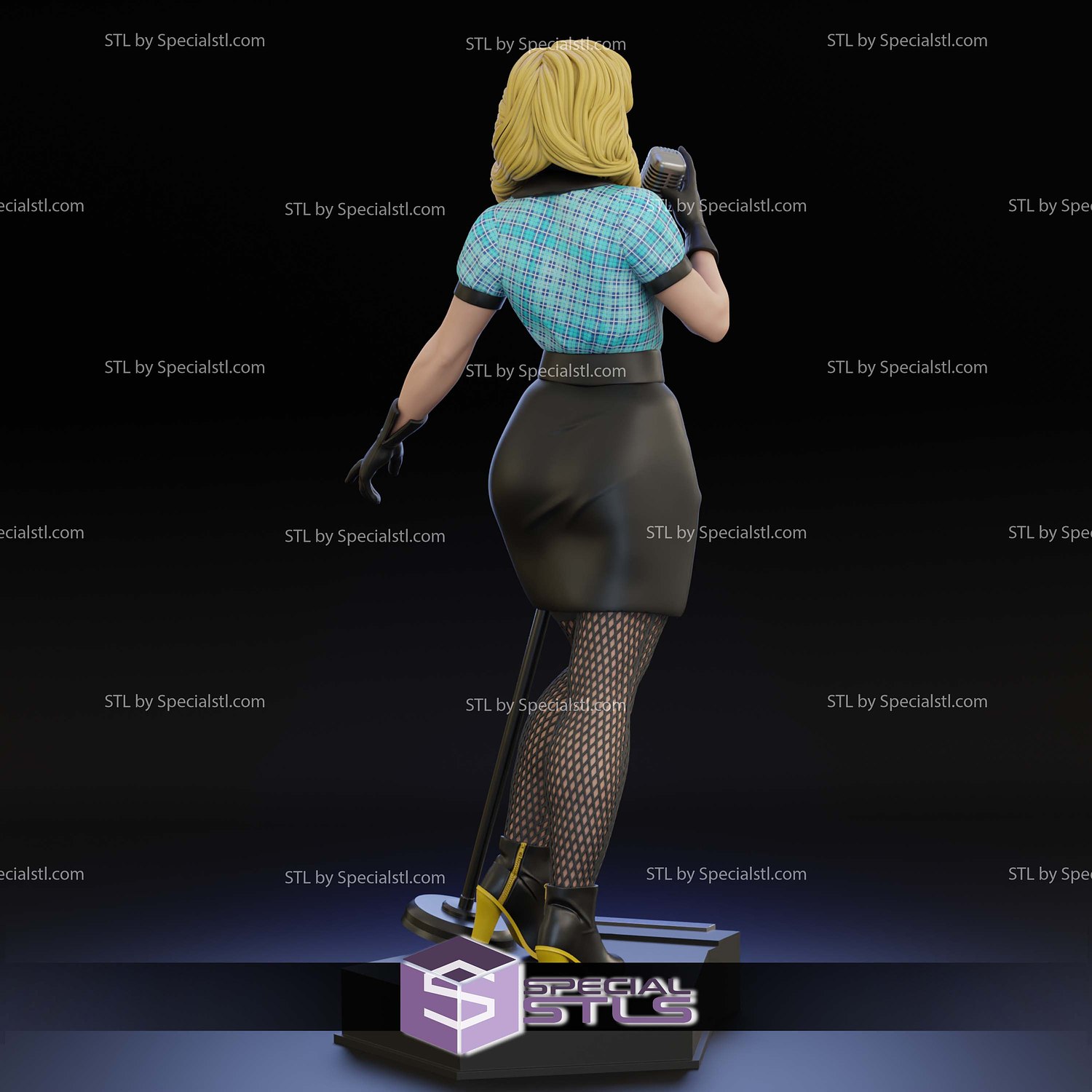 Black Canary Canario Negro 3D Printer Files STL Model — view 7