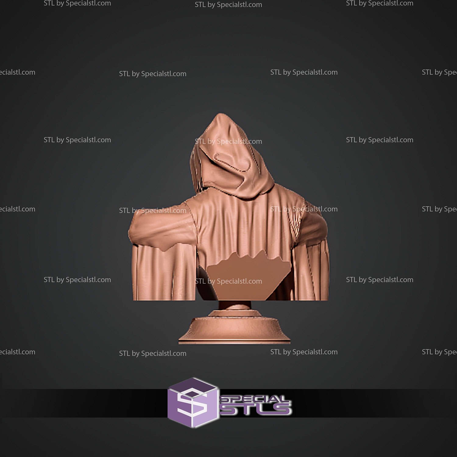 Ghostface on Stair Bust STL Files 3D Model — view 3