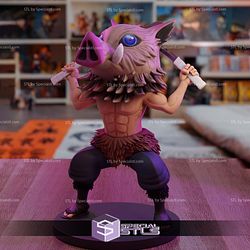 Inosuke Chibi Demon Slayer 3D Printer Files STL Model