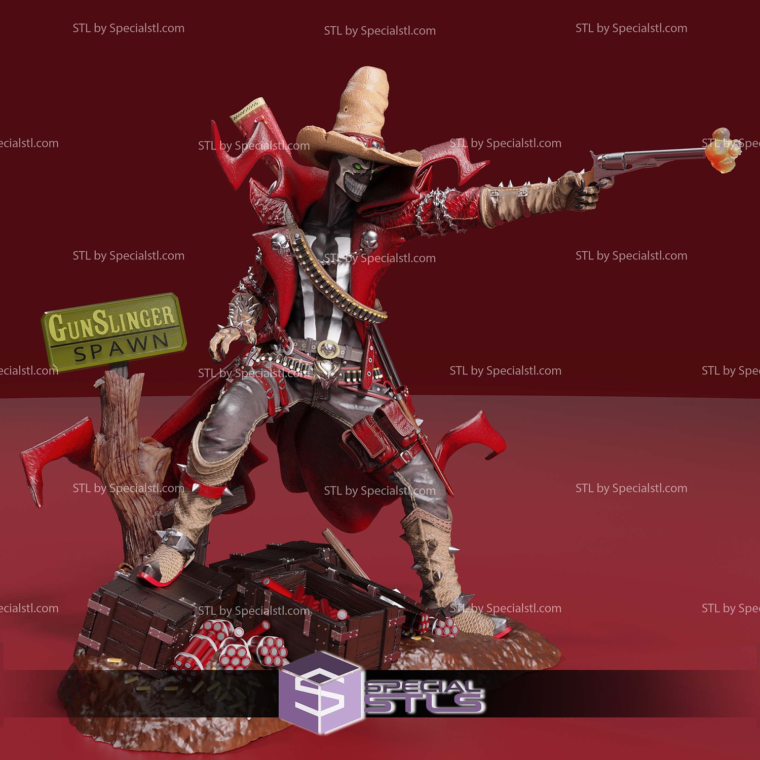Gunslinger Spawn Hellspawn 3D Printer Files STL Model — view 2