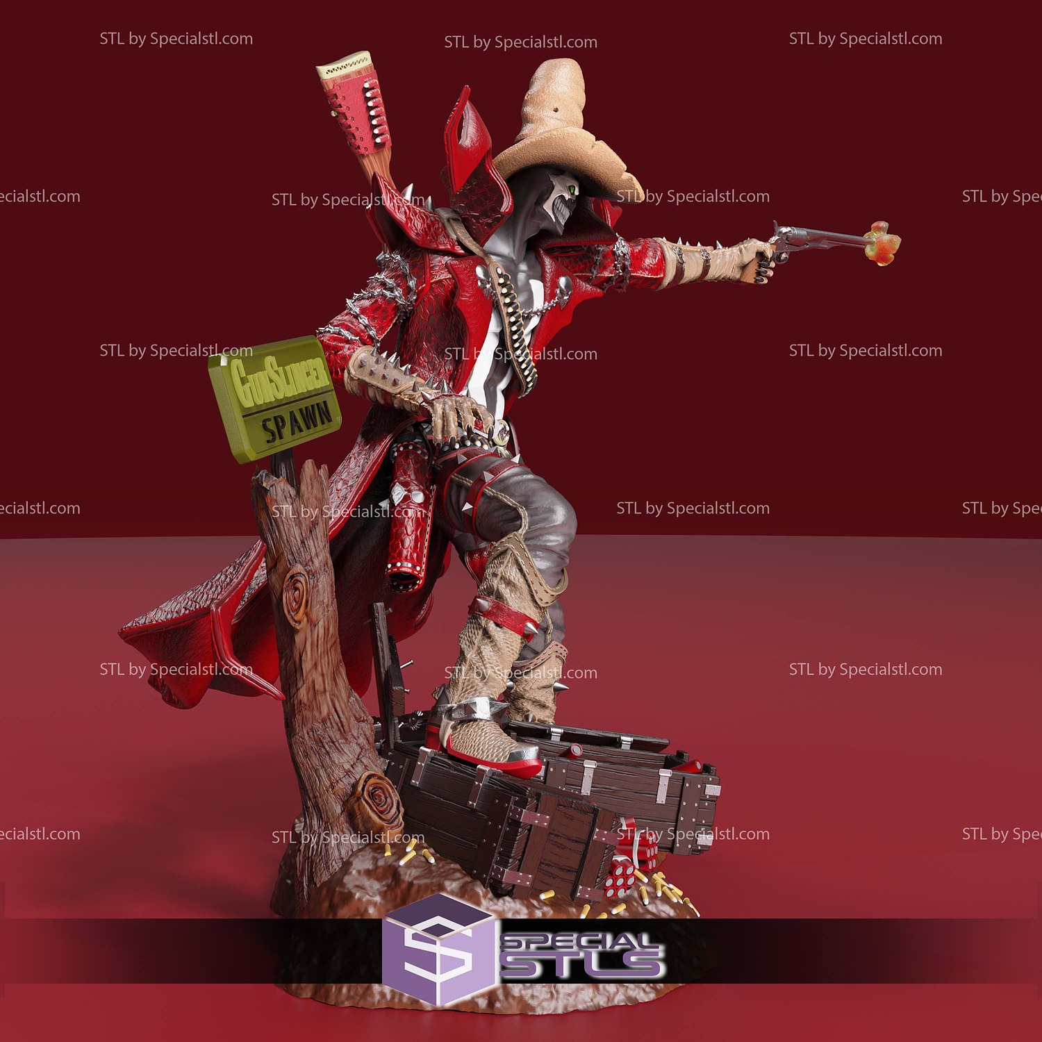 Gunslinger Spawn Hellspawn 3D Printer Files STL Model — view 3