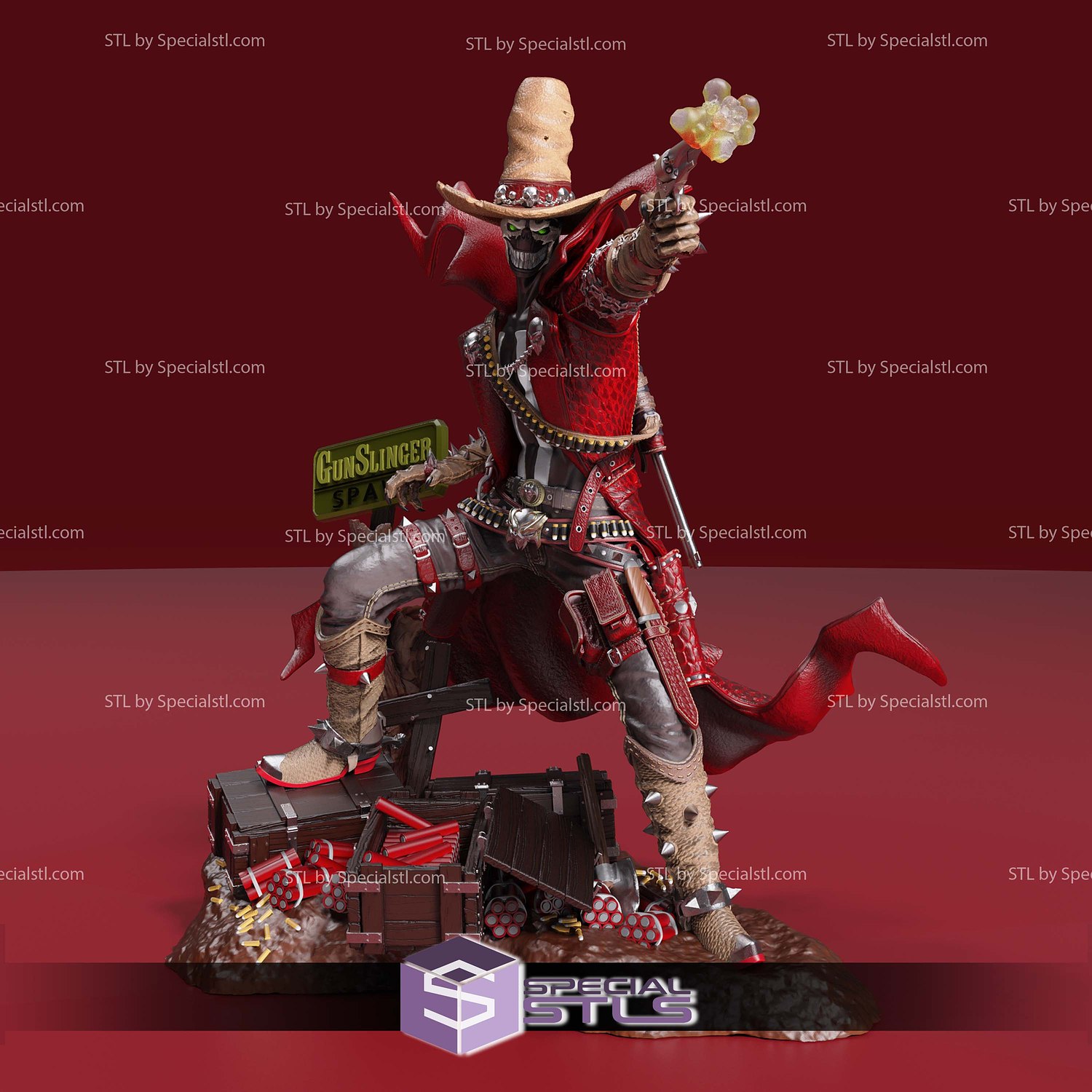 Gunslinger Spawn Hellspawn 3D Printer Files STL Model — view 5