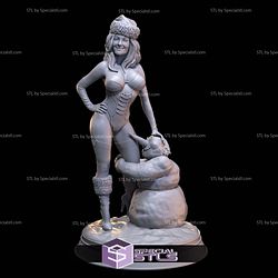 Merry Christmas Pin up Girl STL Files 3D Model