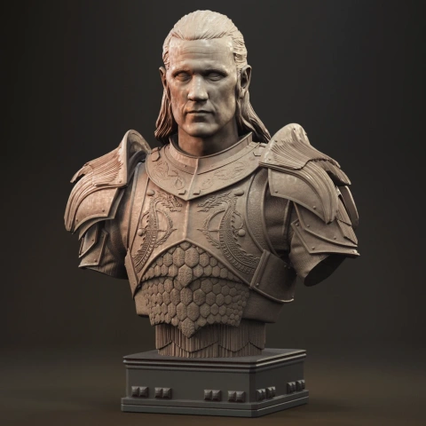 Daemon Targaryen Bust 3D Printer Files | Assembly STL Model