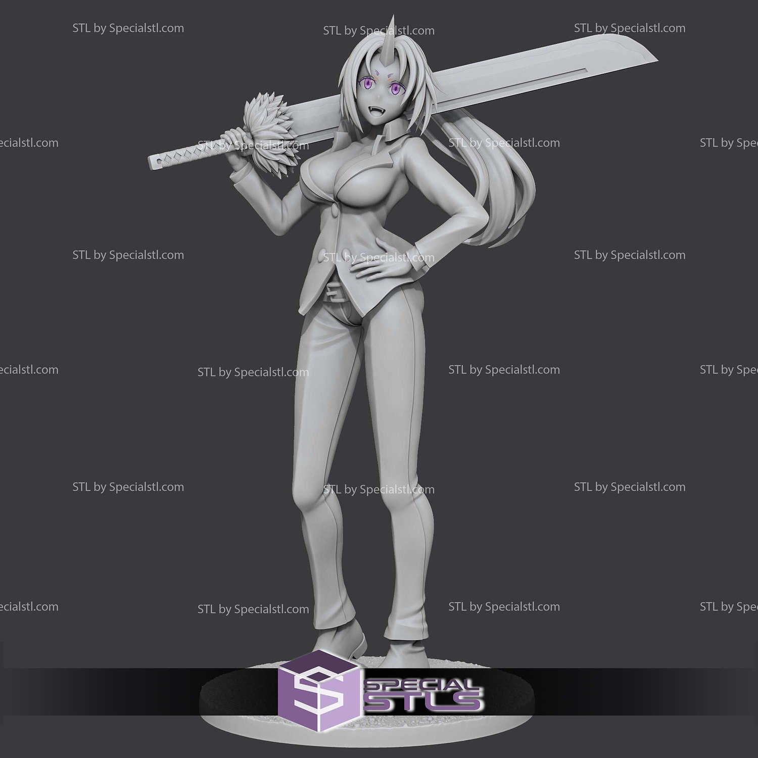 Shion and Sword 3D Print Files STL Model — view 2