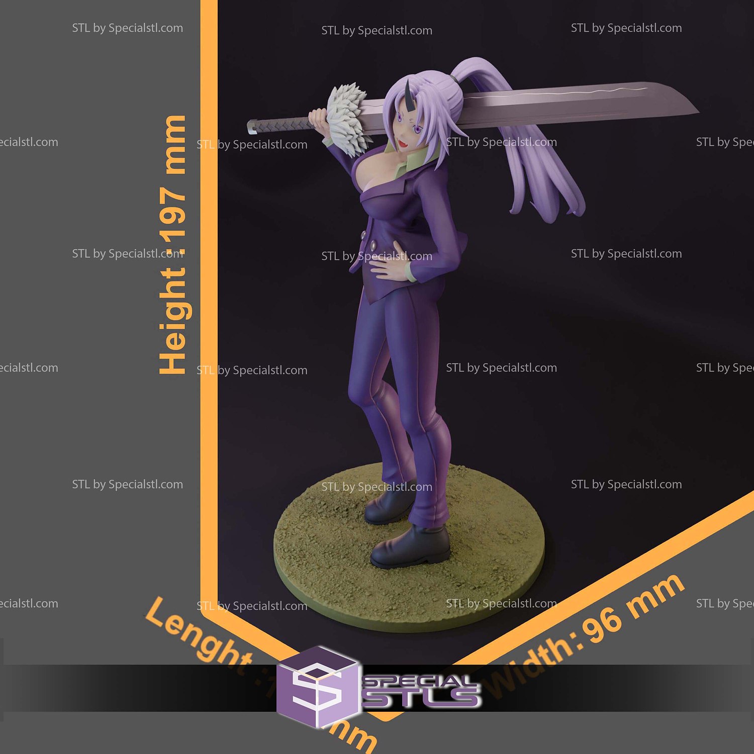 Shion and Sword 3D Print Files STL Model — view 5