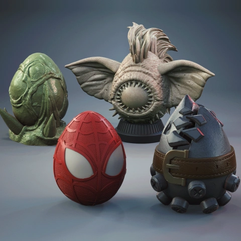 Fun Eggs 3D Printer Files | Assembly STL Model