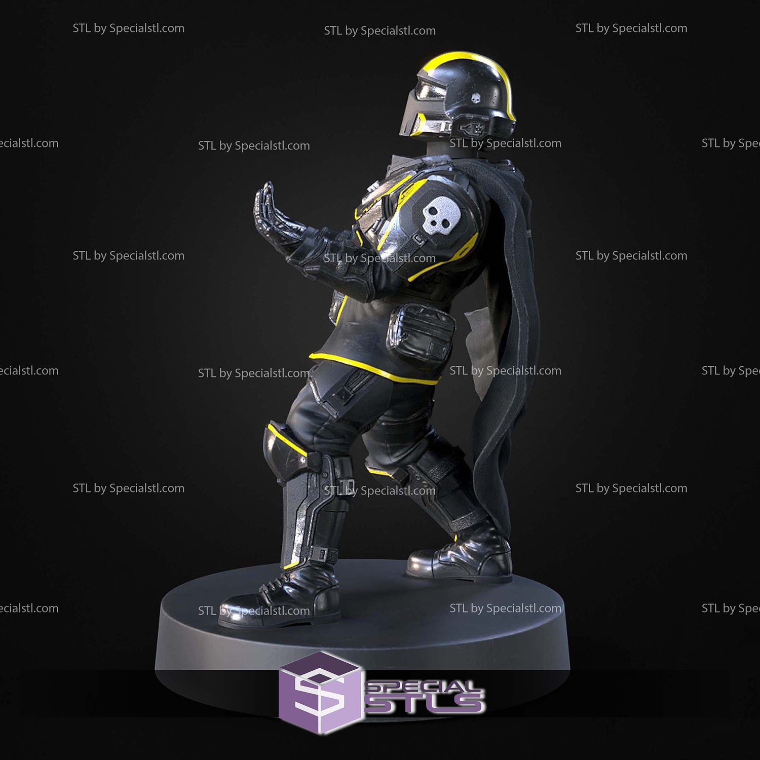 Helldiver Controller Holder STL Files 3D Model — view 2