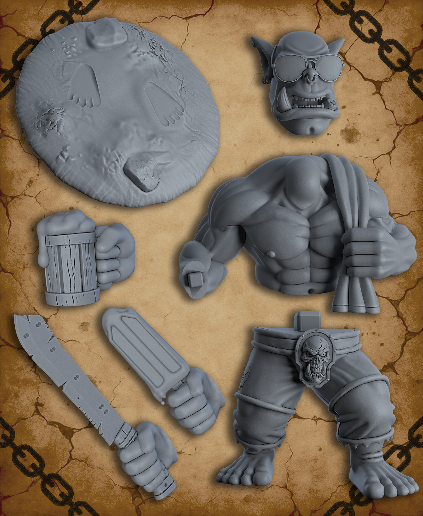 Beach Boys - DnD Miniature for 5e RPG and Tabletop Wargames inspired 3D STL Model