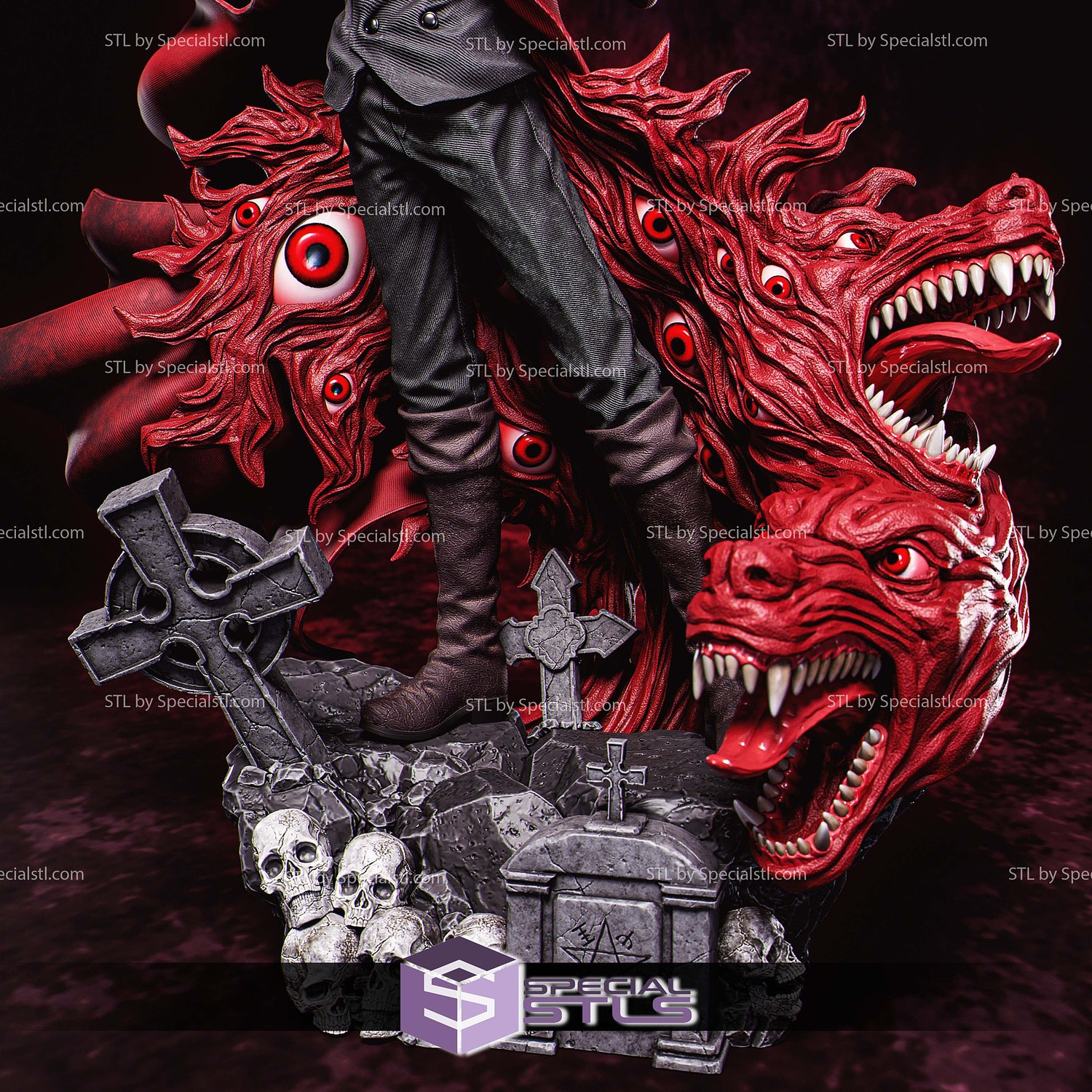 Alucard 2 Gun Sculptures 3D Printing STL Model — view 4
