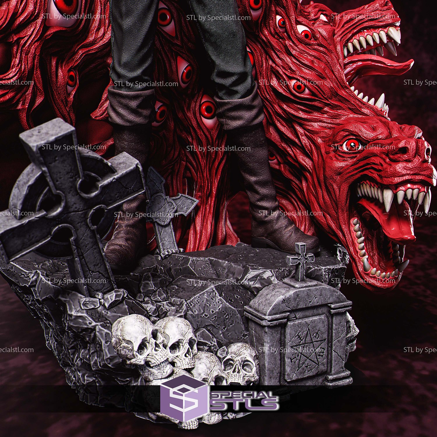 Alucard 2 Gun Sculptures 3D Printing STL Model — view 5