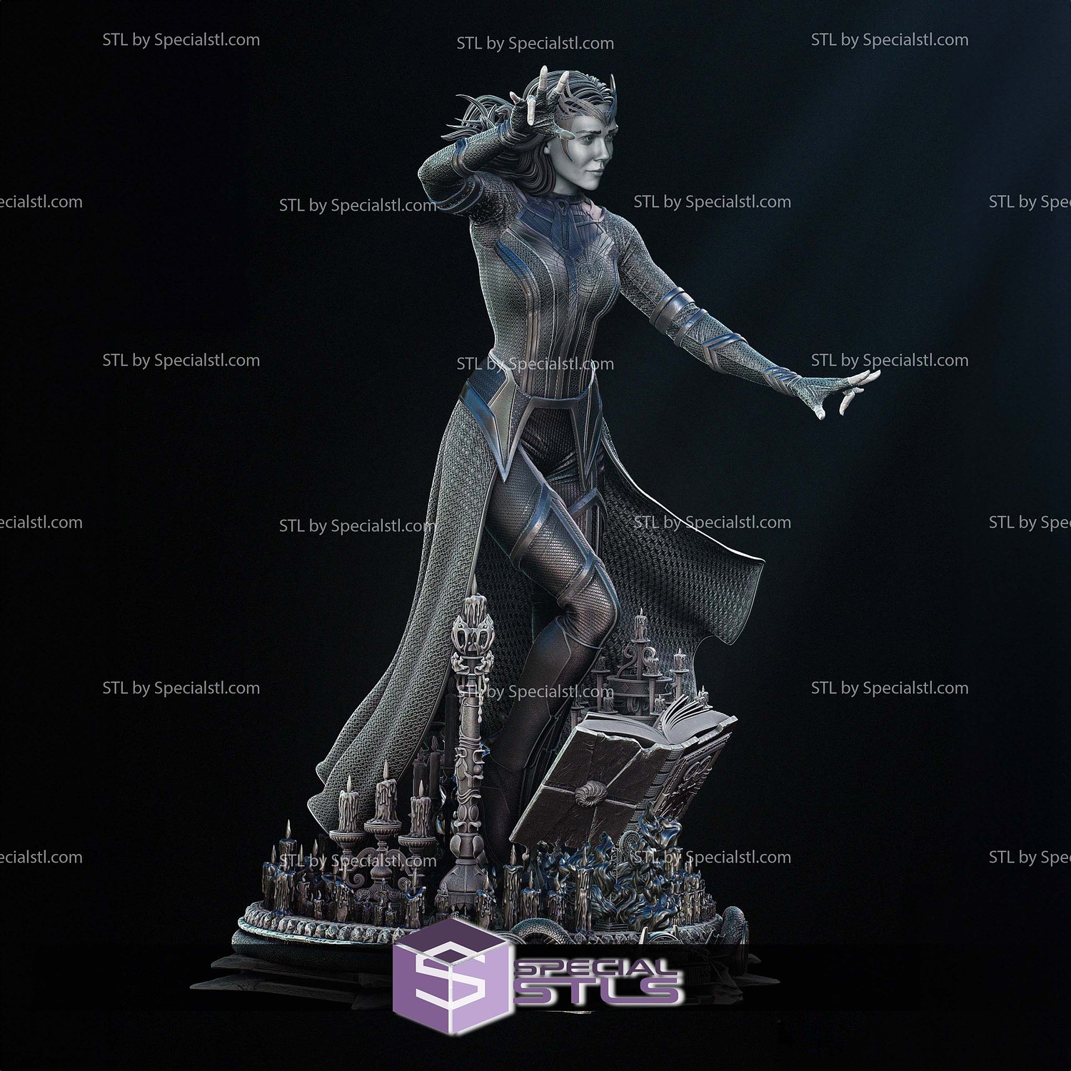 Wanda Scarlet Witch V6 3D Printer Files STL Model — view 2
