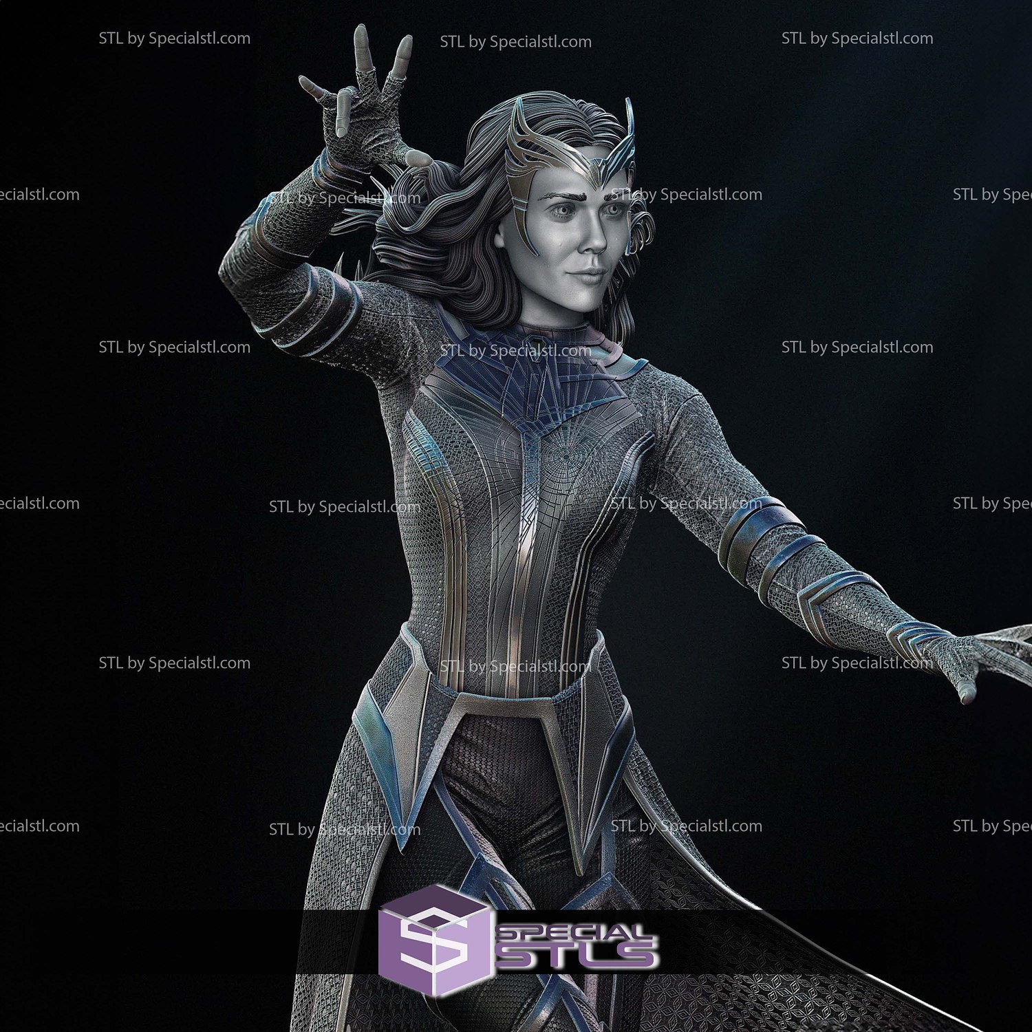 Wanda Scarlet Witch V6 3D Printer Files STL Model — view 3
