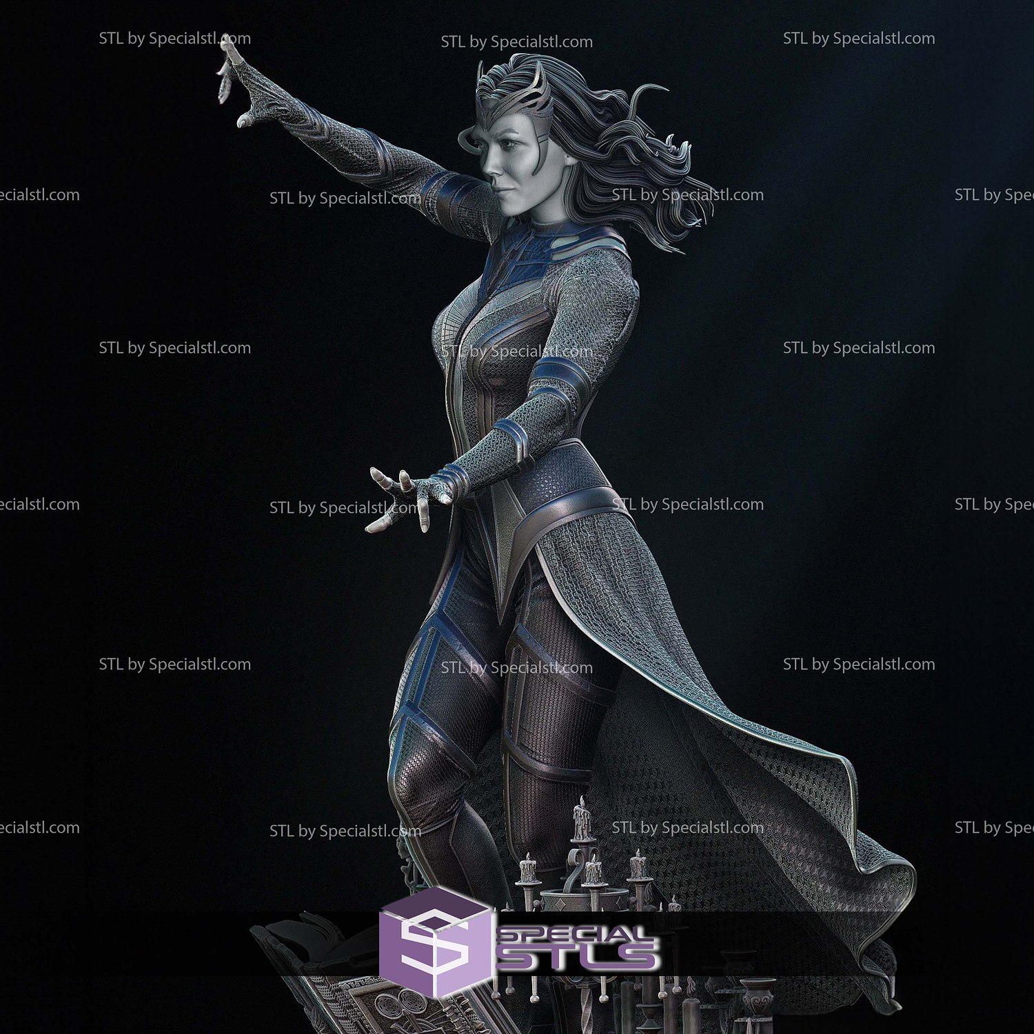 Wanda Scarlet Witch V6 3D Printer Files STL Model — view 5