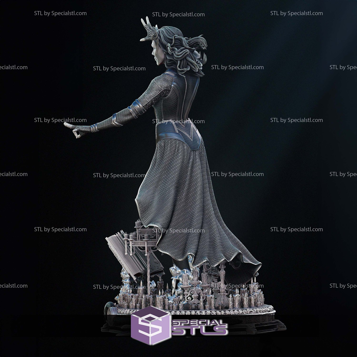 Wanda Scarlet Witch V6 3D Printer Files STL Model — view 6