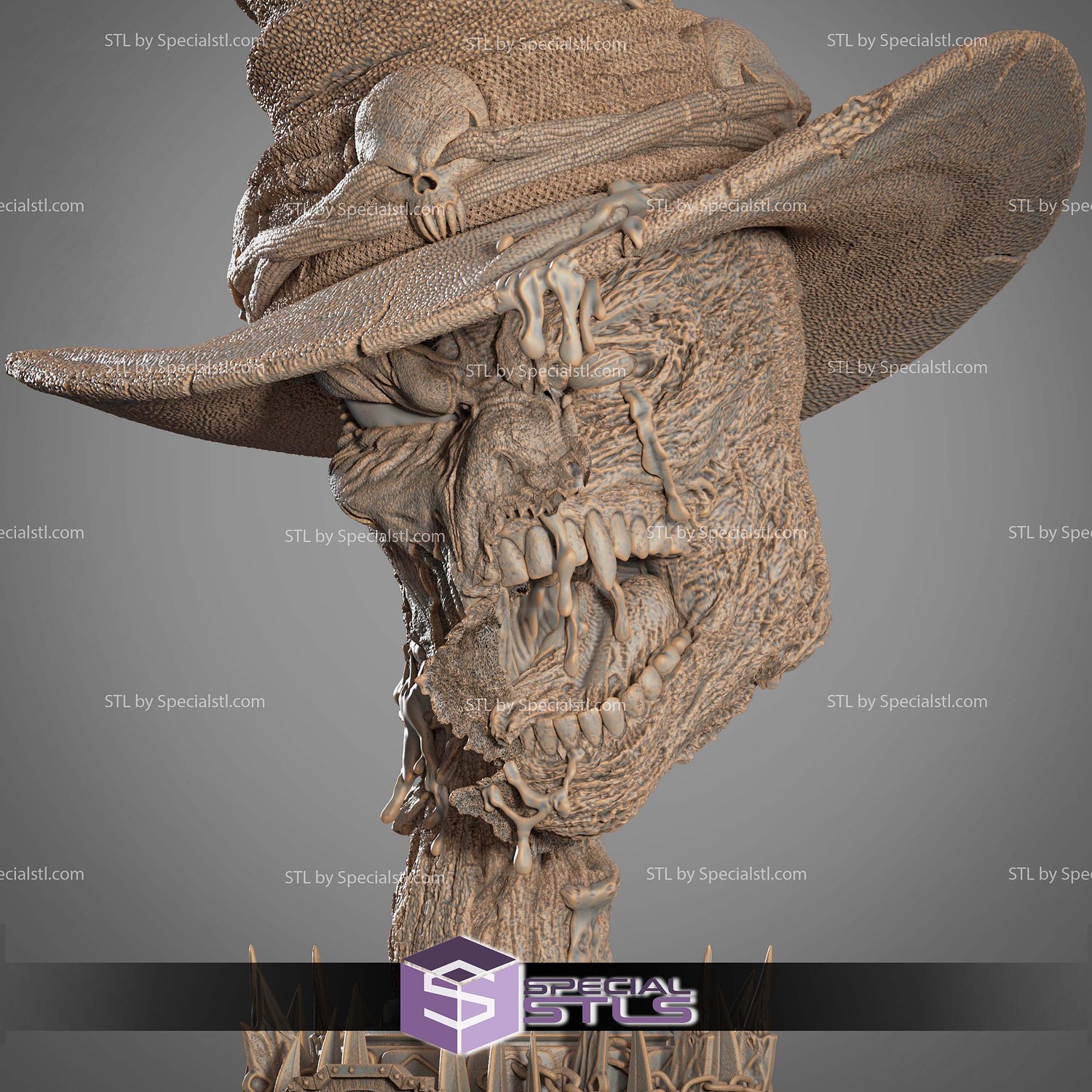 Gunslinger Head Portrait Bust Sculptures 3D Printing STL Model — view 2
