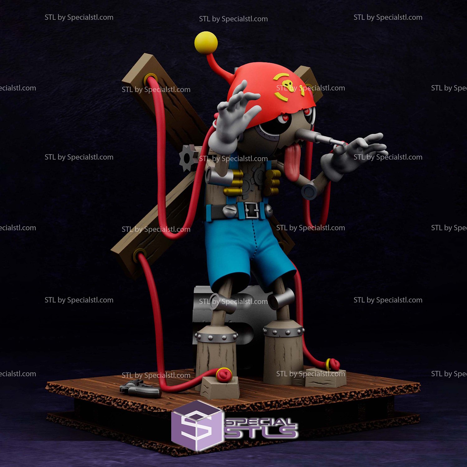 Puppetmon Diorama Digital STL Files 3D Model — view 2