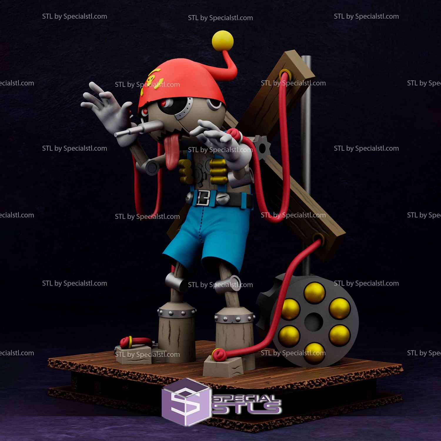 Puppetmon Diorama Digital STL Files 3D Model — view 4