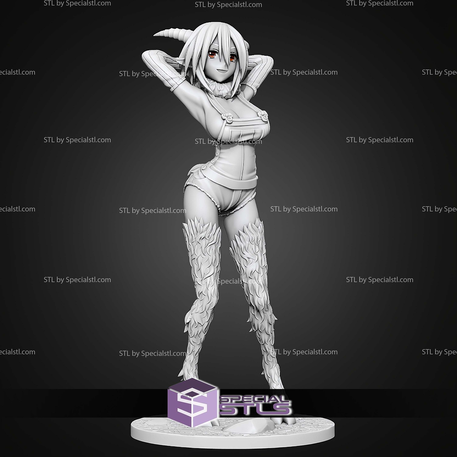 Saane Daily Life With A Monster Girl 191mm STL Files 3D Model — view 4