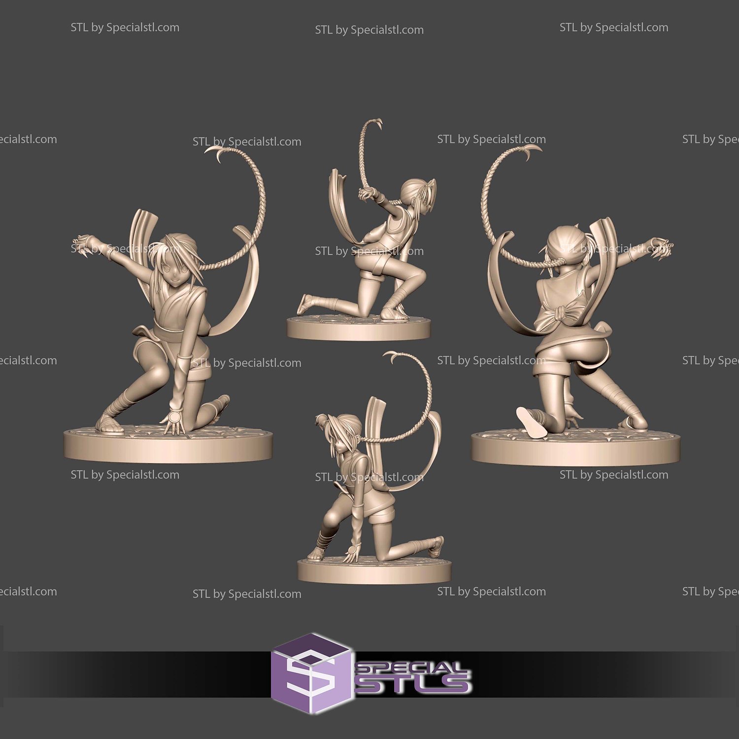 Makimachi Misao Rurouni Kenshin Sculptures 3D Printing STL Model — view 3