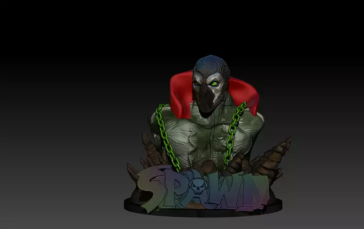 Spawn Bust 3D OBJ Model