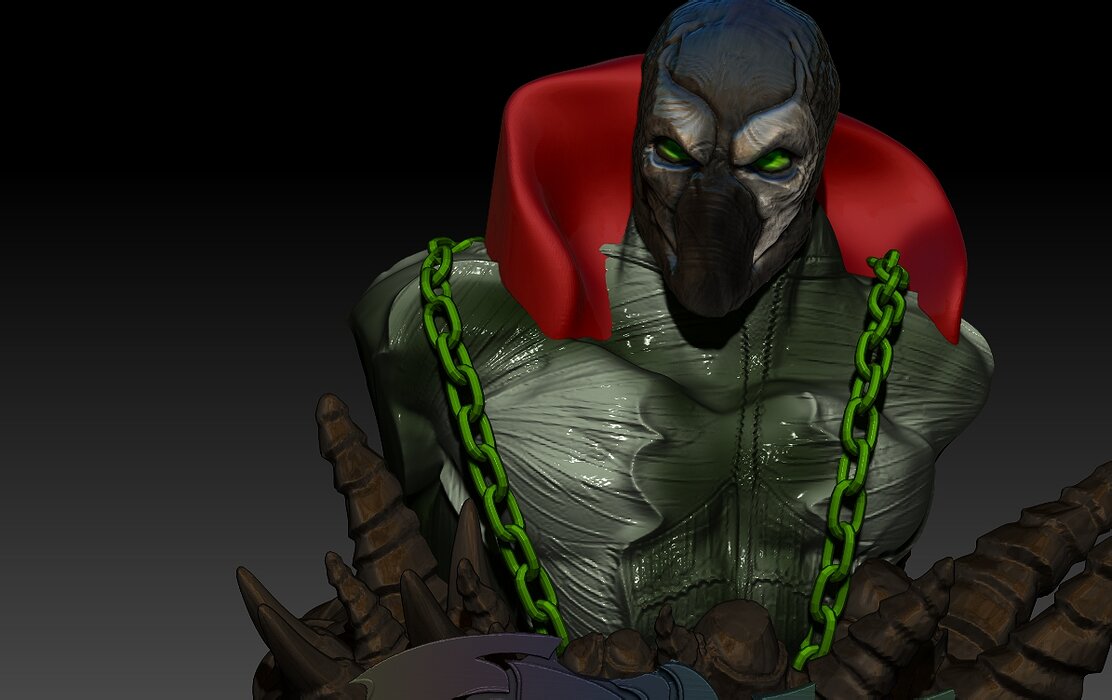 Spawn Bust 3D OBJ Model — view 5