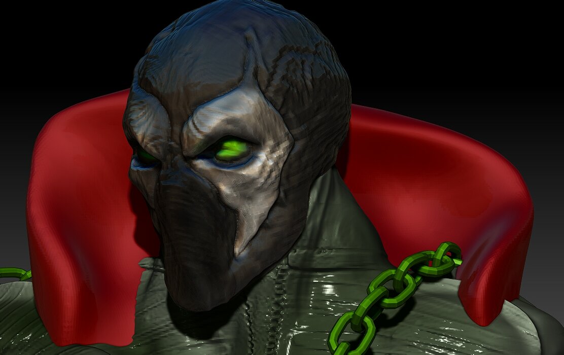 Spawn Bust 3D OBJ Model — view 6