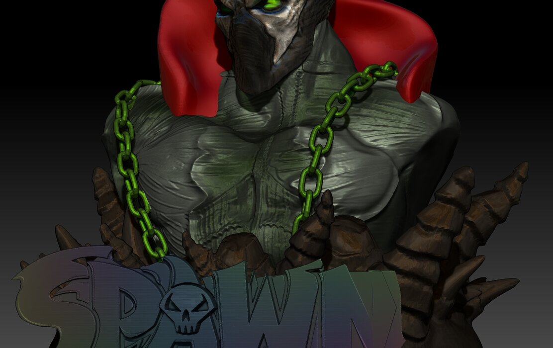 Spawn Bust 3D OBJ Model — view 7