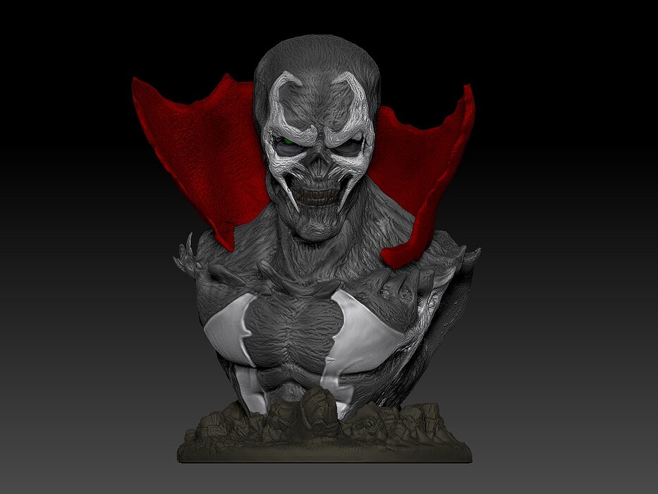 Spawn Bust 3D OBJ Model — view 8