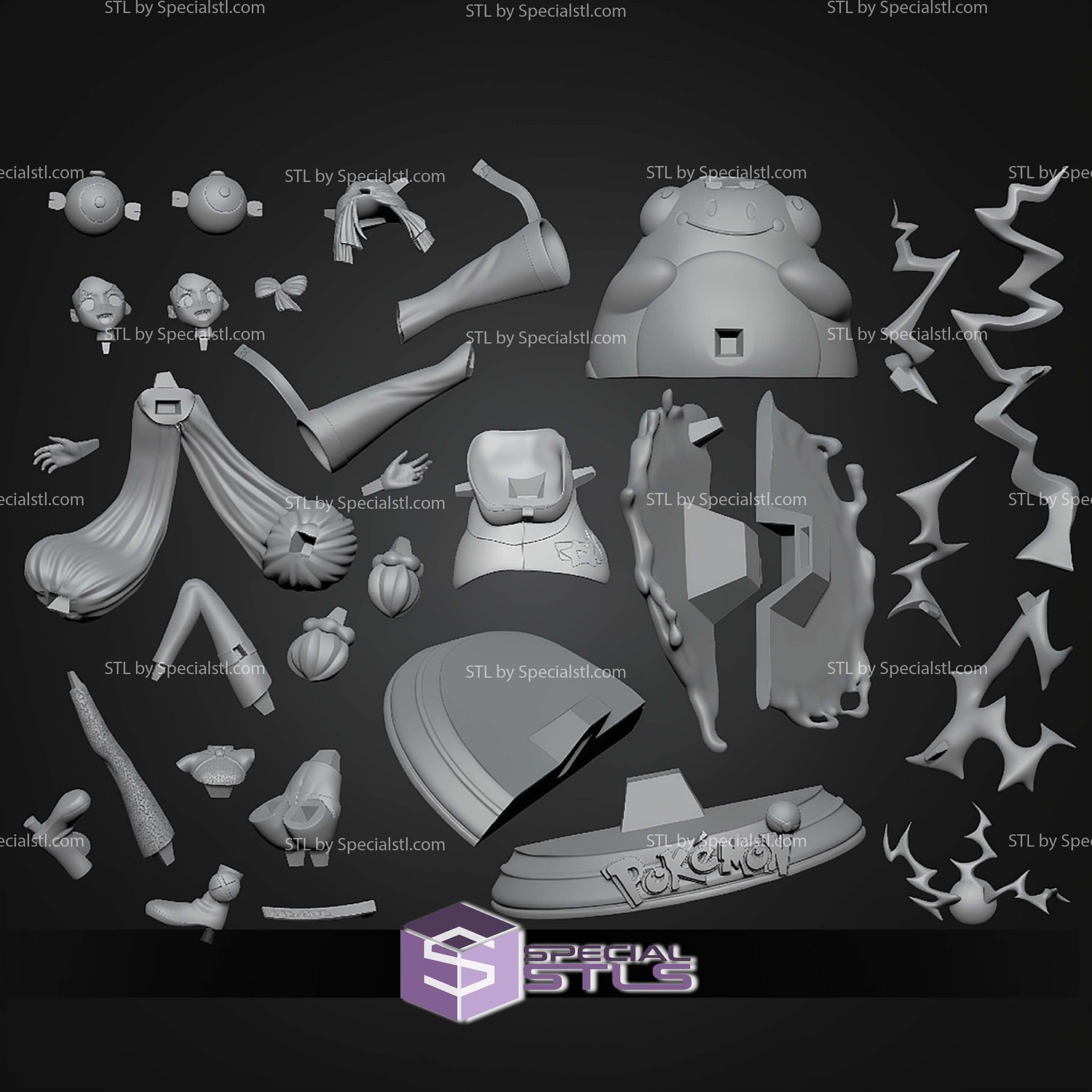 Iono and Bellibolt 250mm STL Files 3D Model — view 7