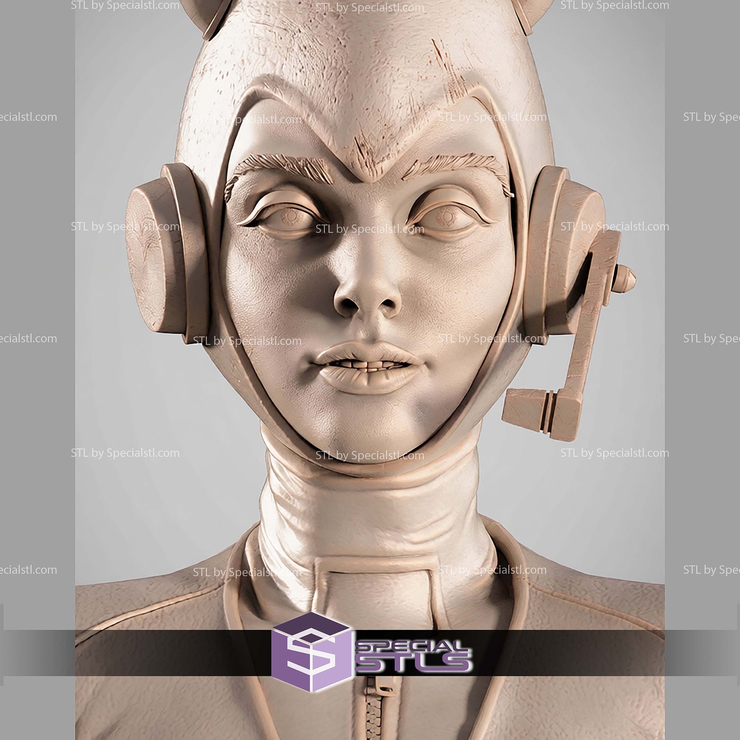 The Wasp Portrait Bust Comics STL Files 3D Model — view 3