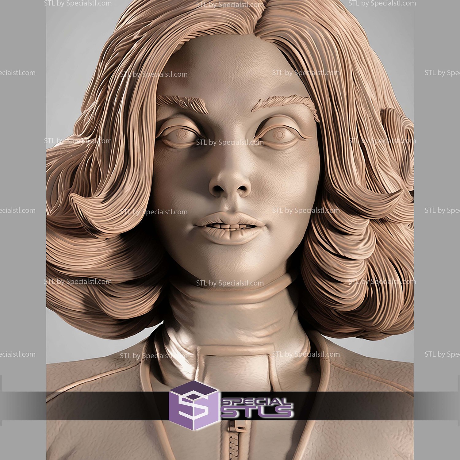 The Wasp Portrait Bust Comics STL Files 3D Model — view 4