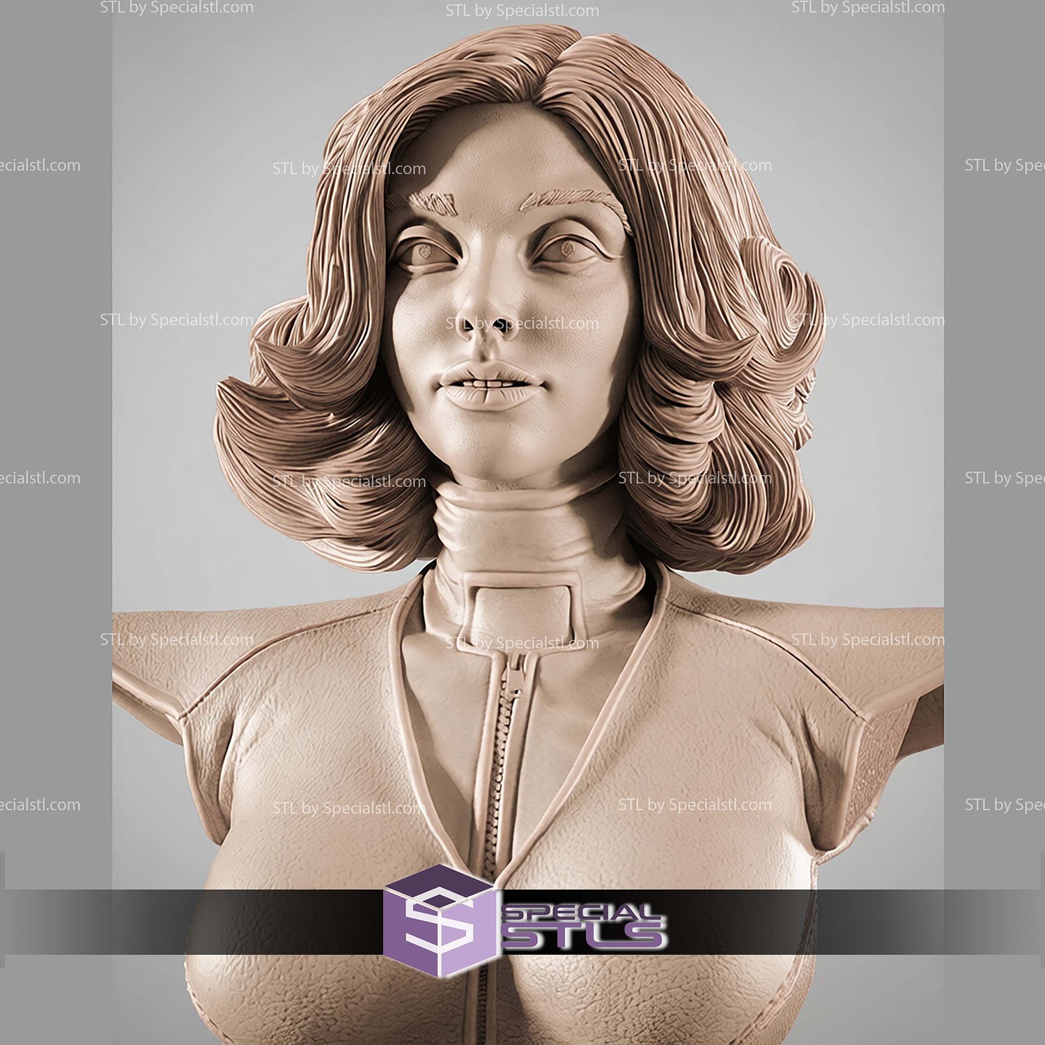 The Wasp Portrait Bust Comics STL Files 3D Model — view 6