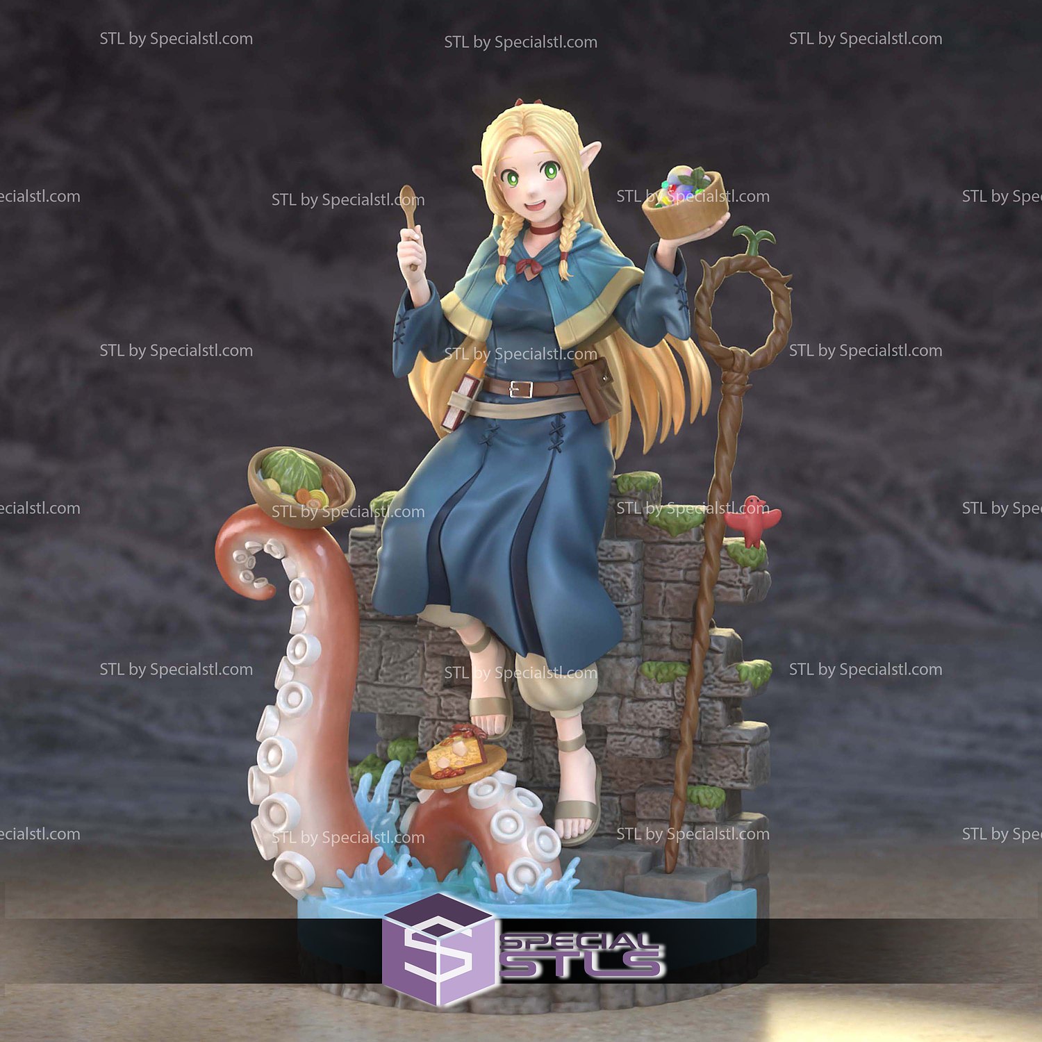 Marcille Donato Delicious in Dungeon 3D Print Sculpture STL Model — view 2