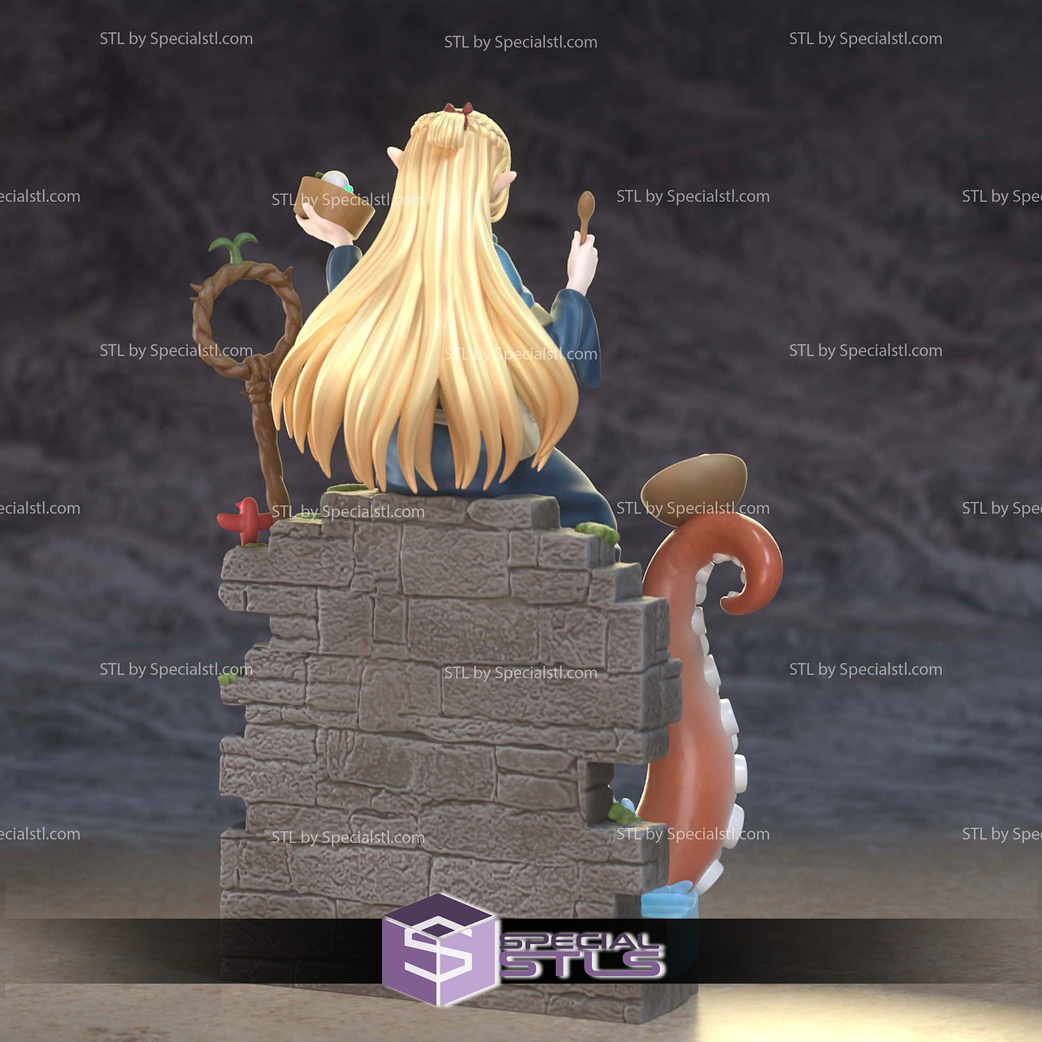 Marcille Donato Delicious in Dungeon 3D Print Sculpture STL Model — view 7